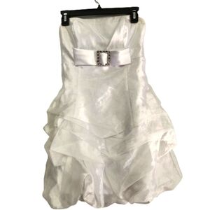 Gunne Sax Sleeveless Mini Ruffled Vintage Prom Dress Size 7